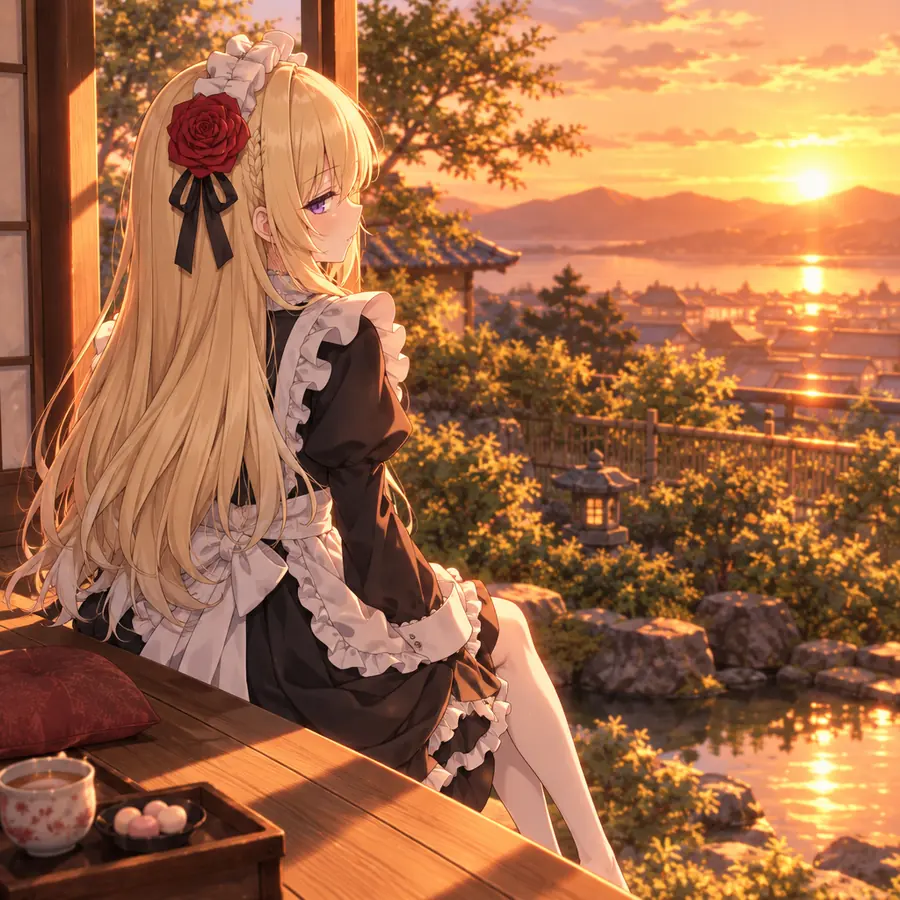 ローゼ：夕日に照らされて