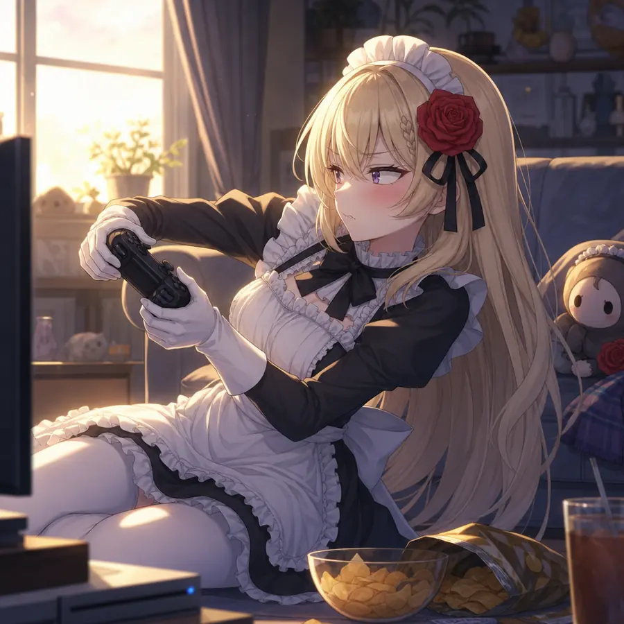 ローゼ：ゲームに夢中な