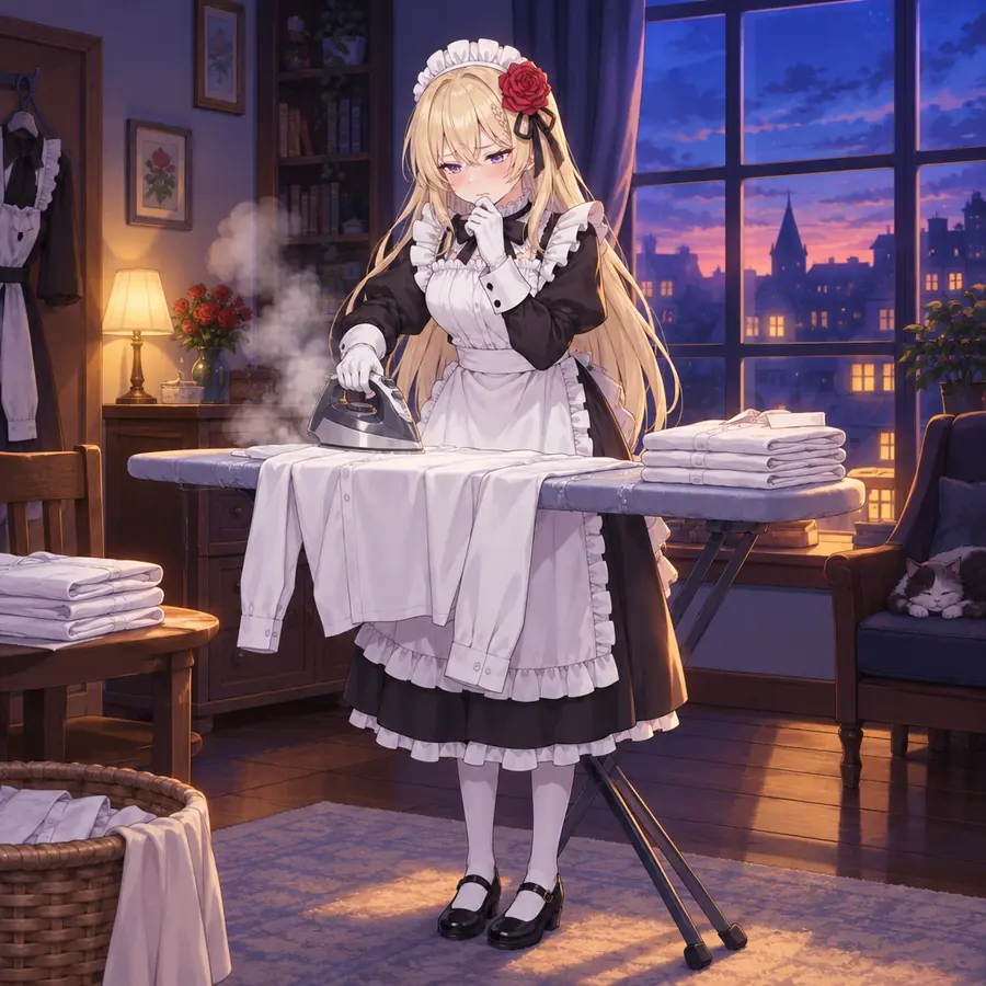 ローゼ：アイロン掛けをする