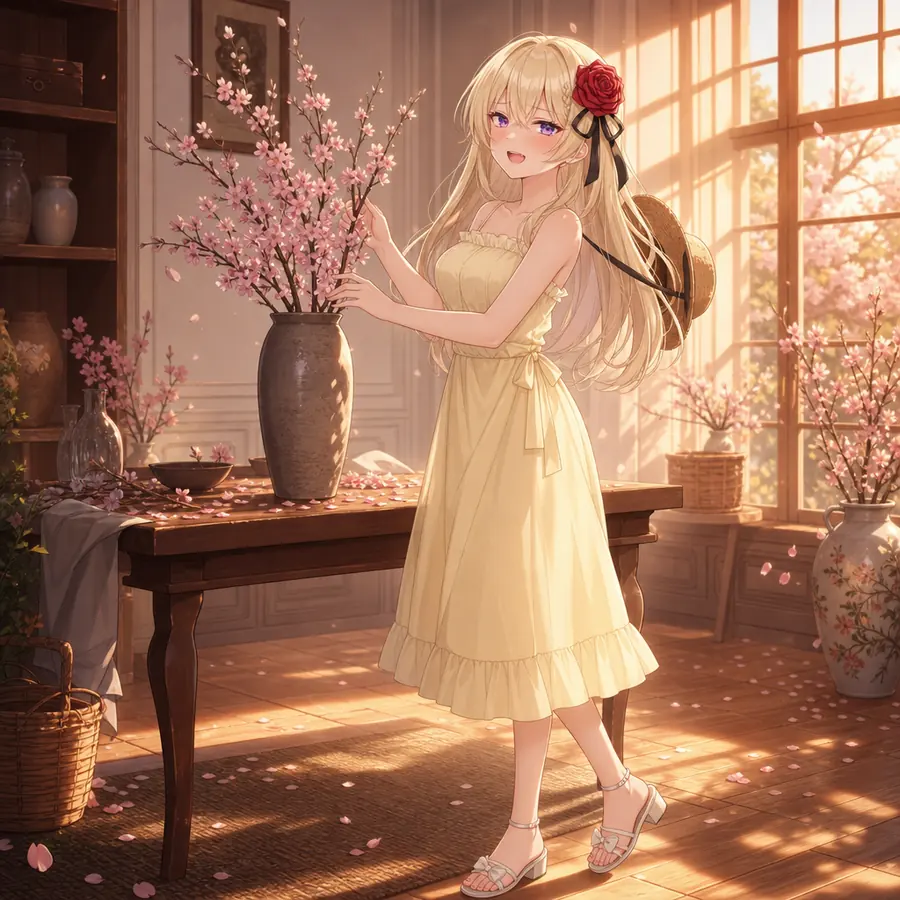 ローゼ：桜を活ける