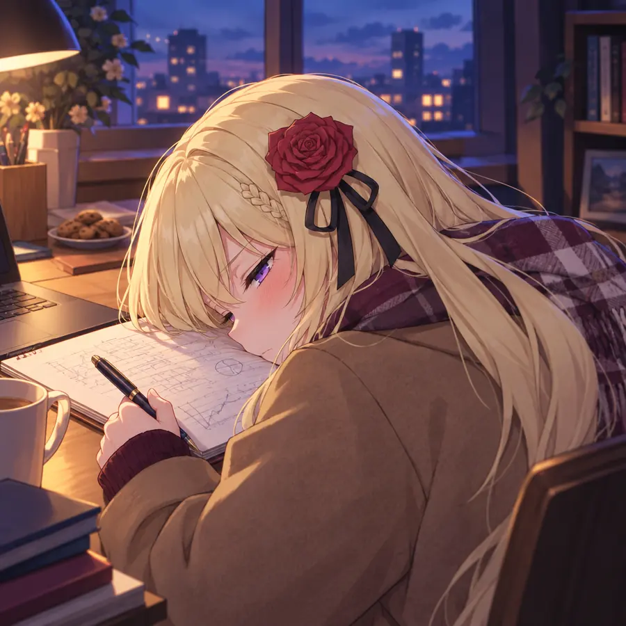 ローゼ：勉強に集中する