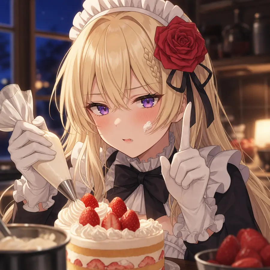 ローゼ：ケーキにデコレーション