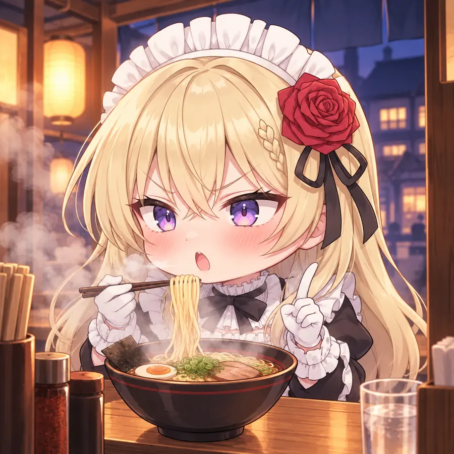 ローゼ：ラーメンを食べる