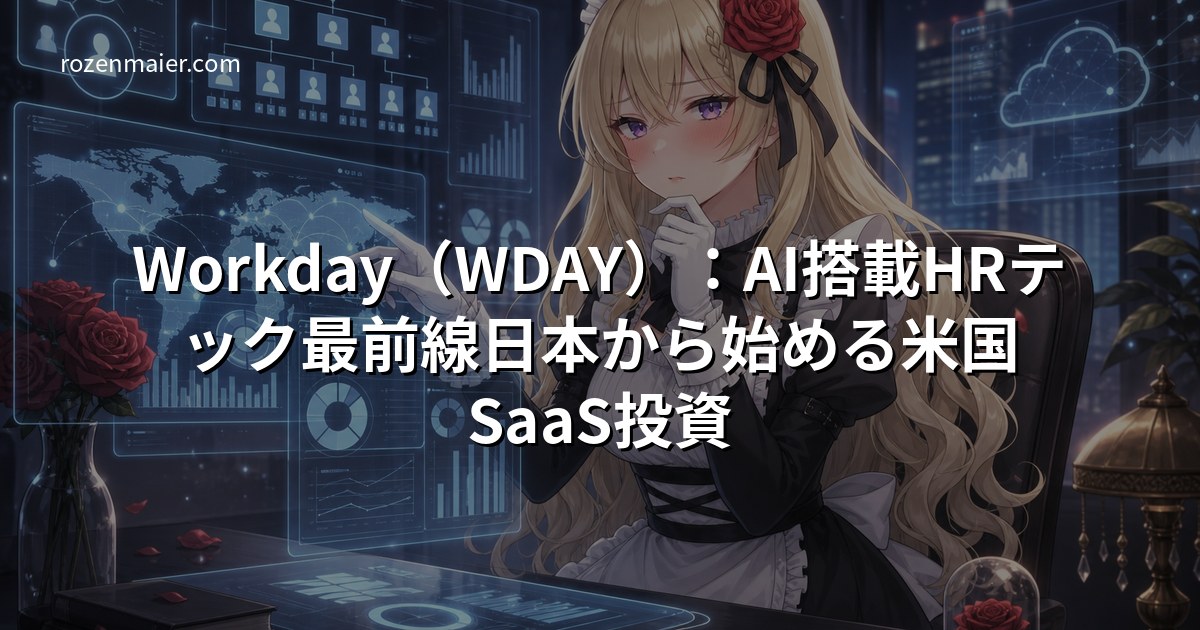 Workday(WDAY):AI搭載HRテック最前線──日本から始める米国SaaS投資