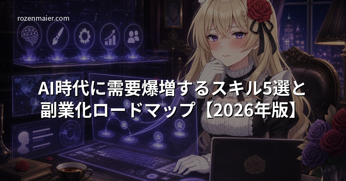 AI時代に需要爆増するスキル5選と副業化ロードマップ【2026年版】