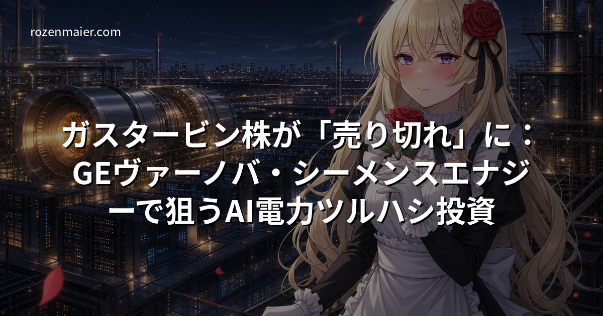 ガスタービン株が「売り切れ」に:GEヴァーノバ・シーメンスエナジーで狙う2026年AI電力ツルハシ投資