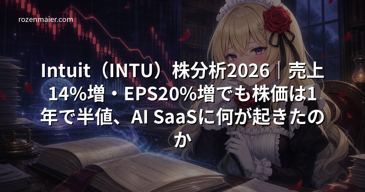 Intuit（INTU）株分析2026｜売上14%増・EPS20%増でも株価は1年で半値、AI SaaSに何が起きたのか