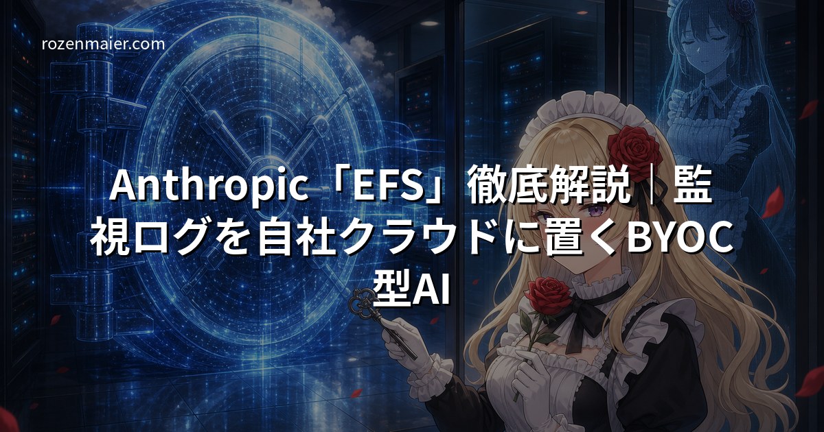 Anthropic「EFS」徹底解説｜監視ログを自社クラウドに置くBYOC型AI