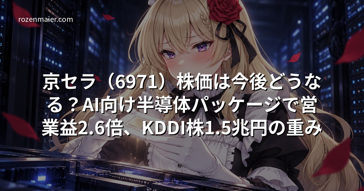 京セラ（6971）株価は今後どうなる？AI向け半導体パッケージで営業益2.6倍、KDDI株1.5兆円の重み